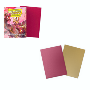 Sleeve Dragon Shield Standard  dual matte 100 - Pomegranate et Gold