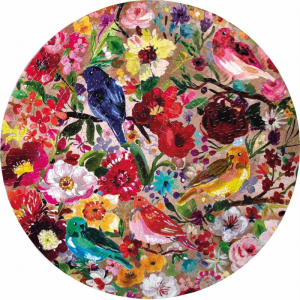 Puzzle Rond- Oiseaux et Fleurs- Eeboo- 500 Pièces
