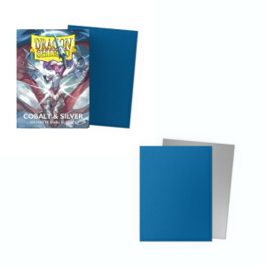 Sleeve Dragon Shield Standard  dual matte 100 - Cobalt et sliver