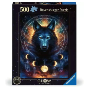 Puzzle 500 pièces- Loup- Glow in the Dark- Ravensburger