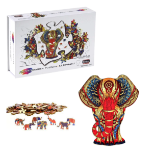 Puzzle- Rainbow Wooden- Eléphant - 120 pièces