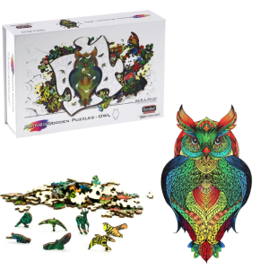 Puzzle- Rainbow Wooden- Hibou - 137 pièces