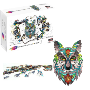 Puzzle- Rainbow Wooden- Loup- 180 pièces