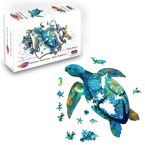 Puzzle- Rainbow Wooden-Tortue- 125 pièces