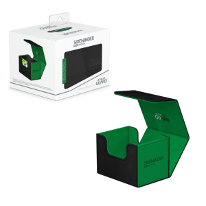 Deck Box- Sidewinder- 100 cartes et plus- Xenoskin- Bicolore- Vert et Noir - Ultimate Guard