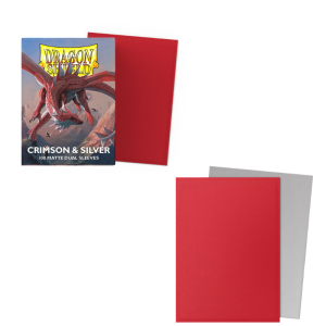Sleeve Dragon Shield Standard dual matte 100 - crimson et sliver