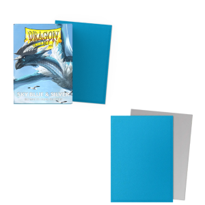 Sleeve Dragon Shield Standard dual matte 100 - Sky blue et sliver