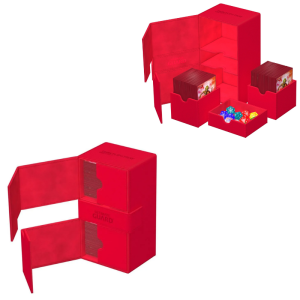 Deck Box-Twin Flip`n`Tray- 200+ XenoSkin-Rouge- Ultimate Guard