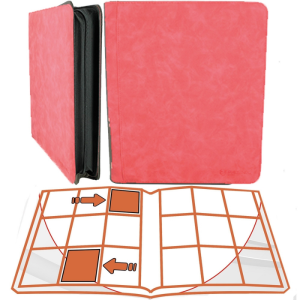 Portefolio Toploader ZIP- 360 Cartes- Phoenix- Rouge